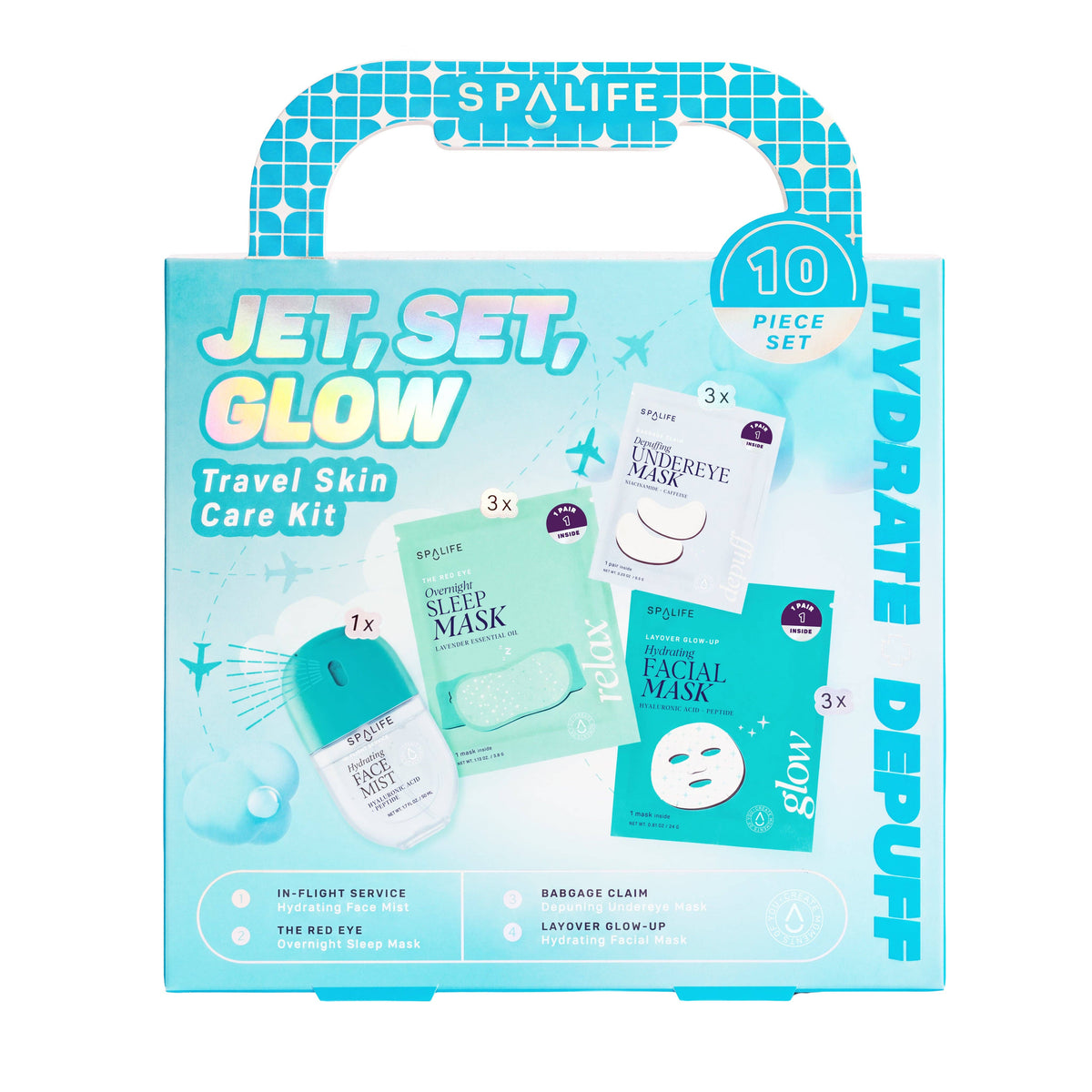 Jet, Set, Glow Travel Skincare Kit (10 pc)