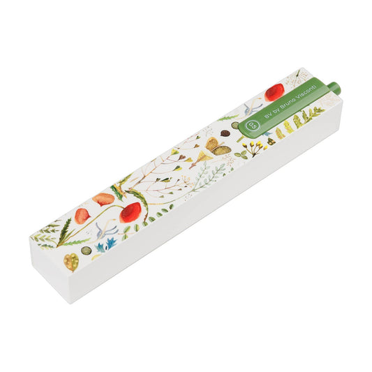DreamBox Ballpoint Click Pen in a Gift Box - Greens & Flowers