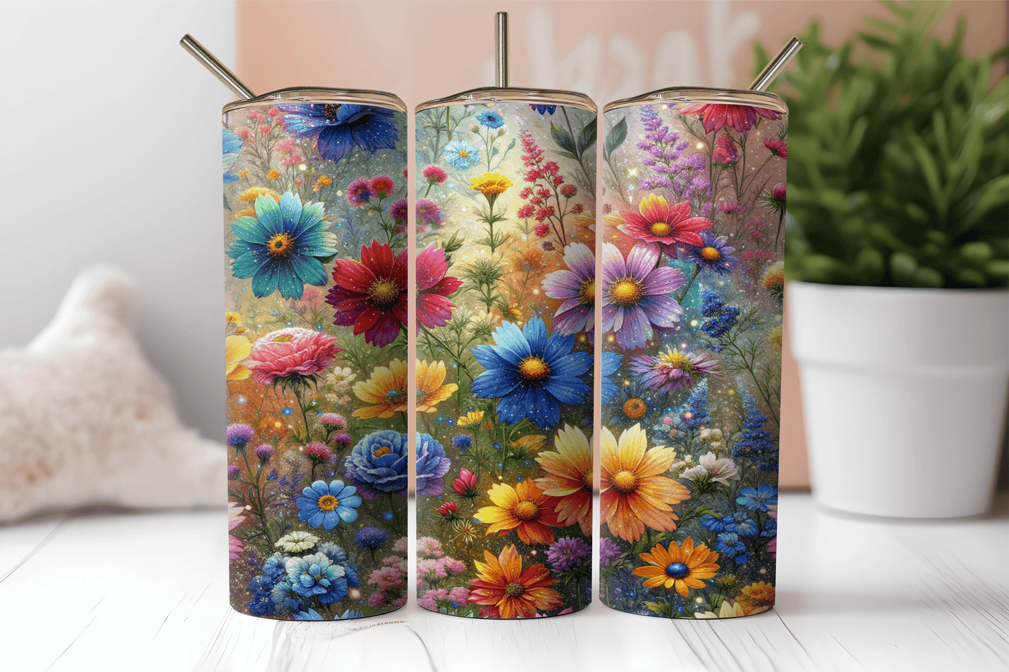 Colorful Wildflowers, 20oz tumbler