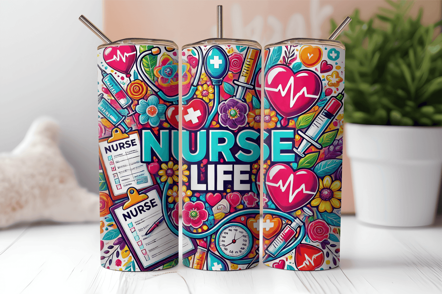 Nurse Life w/Checklists, 20oz tumbler