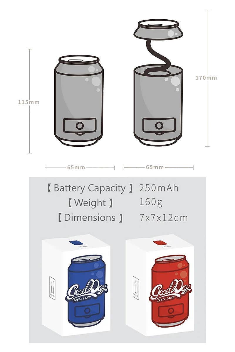 Soda Can Pencil Sharpener Holder Tabletop Light Stand