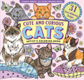 Cute and Curious Cats Adult Coloring Book