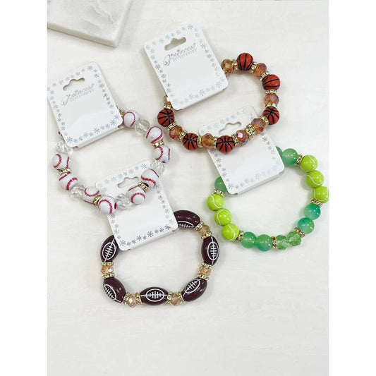 Sports Theme Stretch Bracelet
