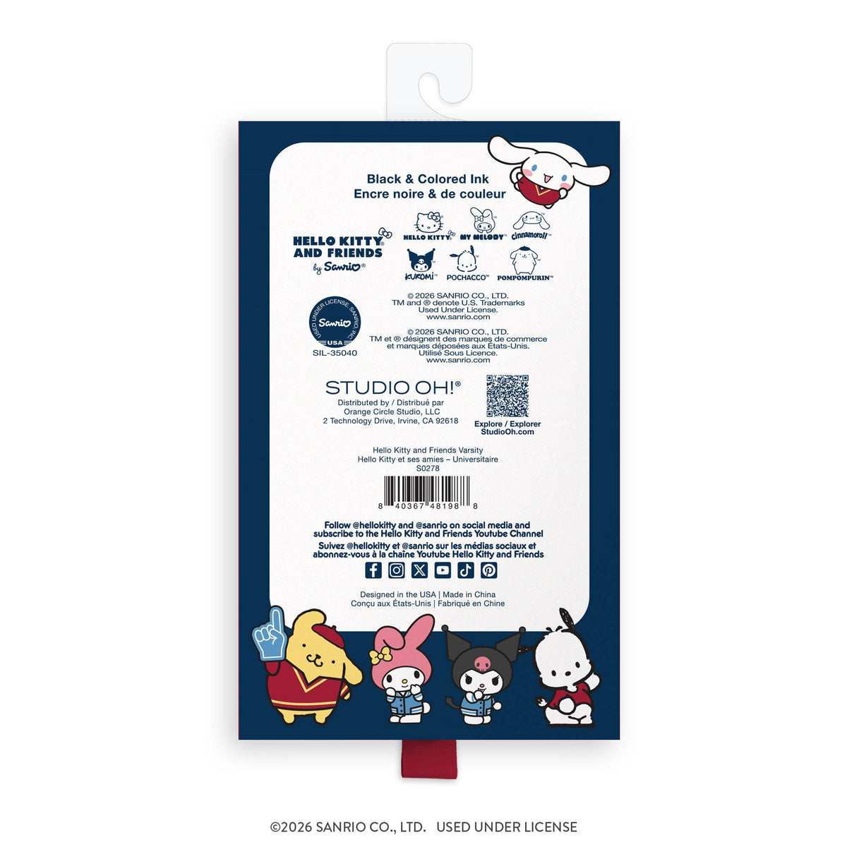 Hello Kitty and Friends Varsity Gel Pen Set