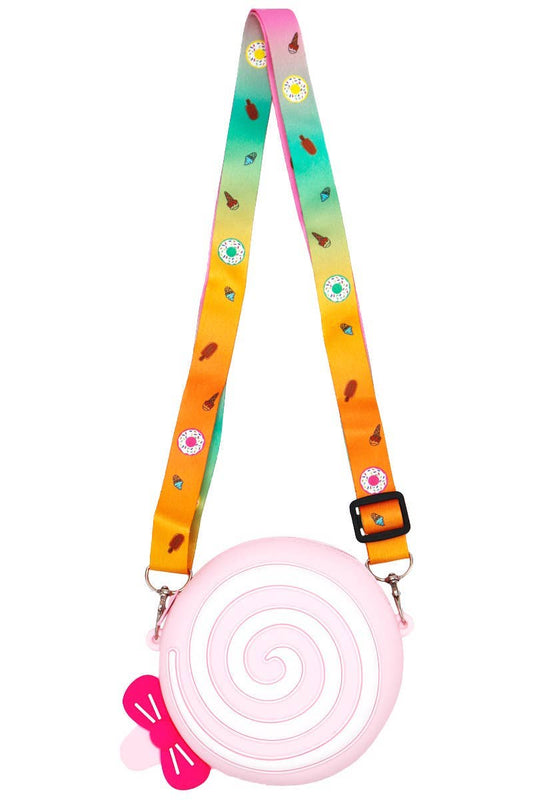 Lollipop Zippered Silicone Crossbody Bag