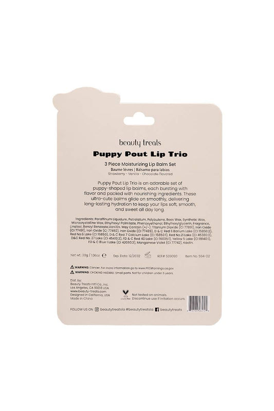 Beauty Treats Puppy Pout Sweet Lip Balm Trio - 3 set