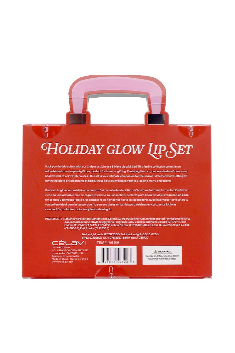 5pc Holiday Glow Lipstick Set