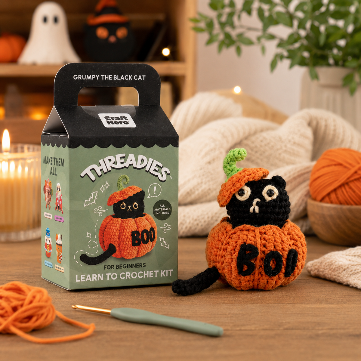 Halloween Crochet Kit for Beginners - Grumpy