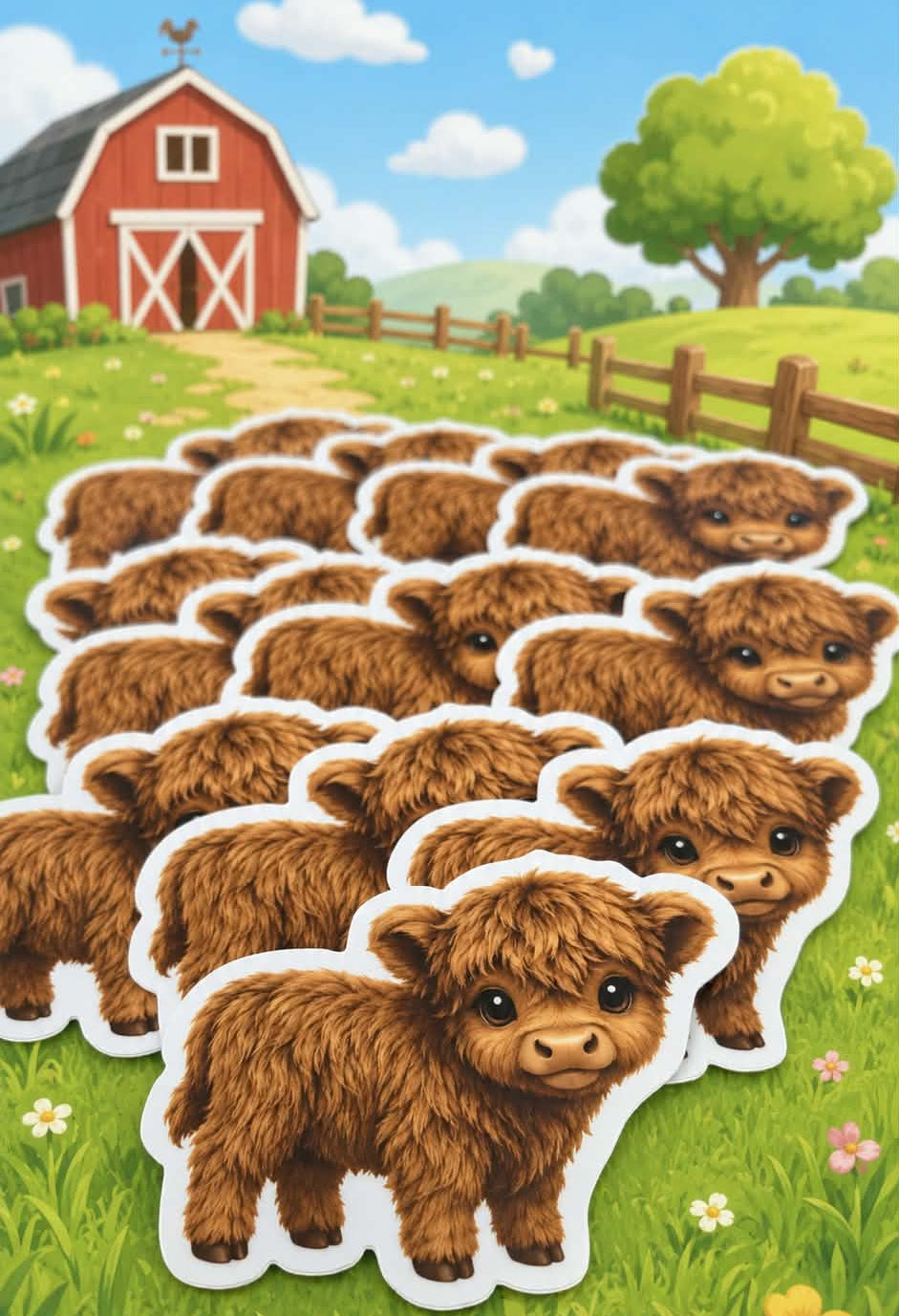 Baby Highland Cow Sticker