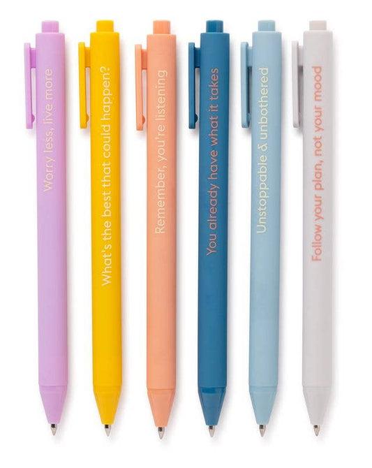 Worry Less, Live More Quotable Gel Pen Set