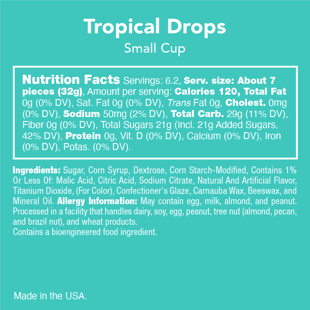 Tropical Drops: Gummy Candy Chews