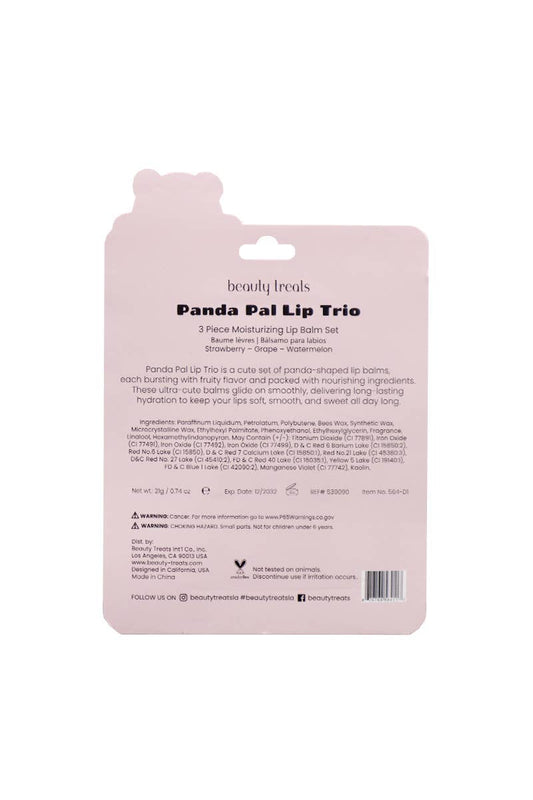 Panda Pal Fruity Lip Balm Trio