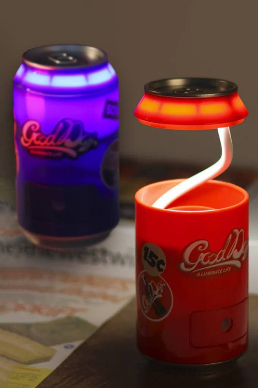 Soda Can Pencil Sharpener Holder Tabletop Light Stand