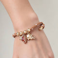 Game Day Football Charm Cord Bracelet
