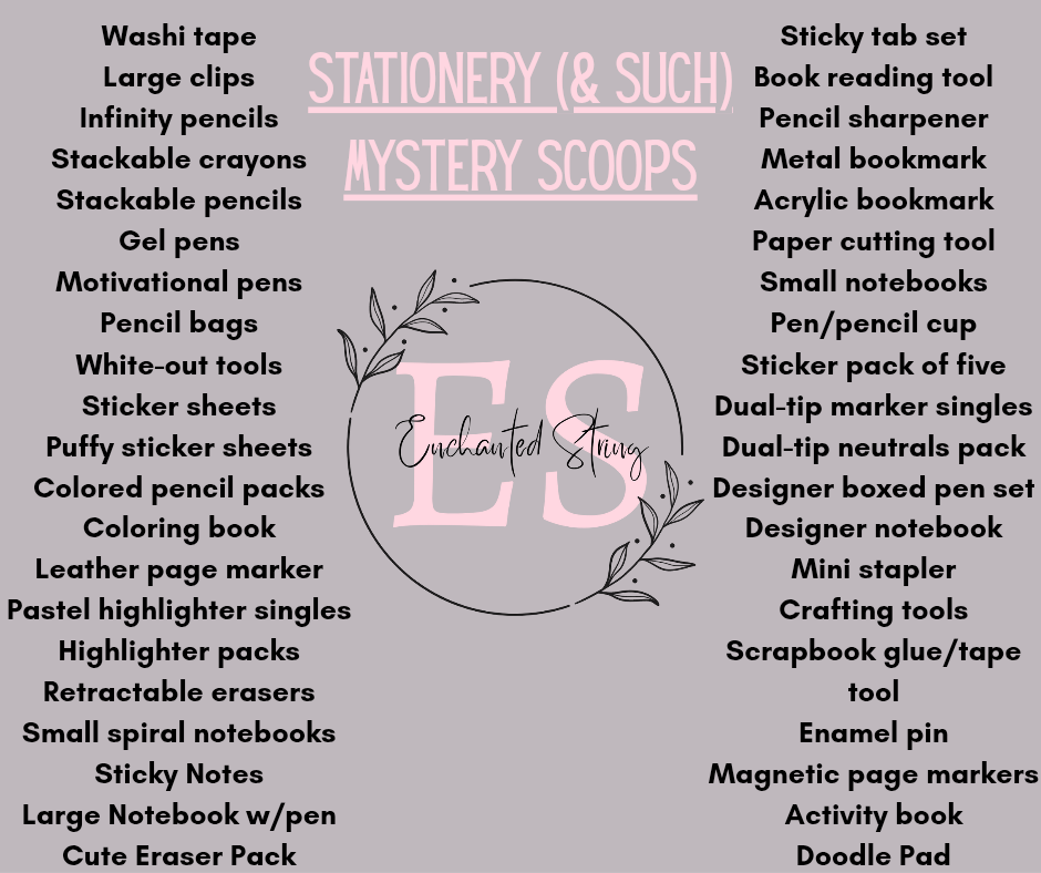 Stationery (& Such) Mystery Scoops!
