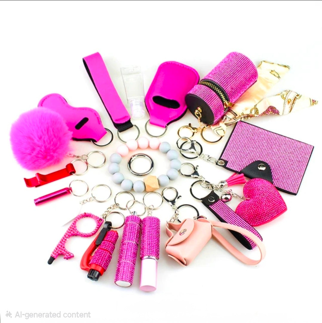 Deluxe Bling Keychain Set