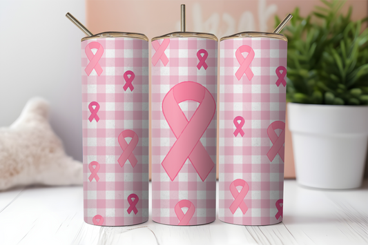 Pink Ribbons, 20oz tumbler