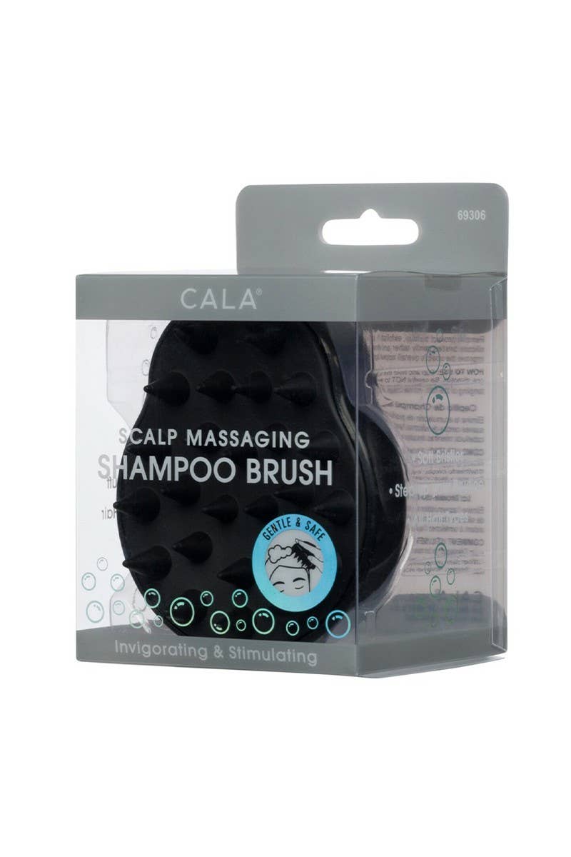 CALA Scalp Massaging Shampoo Brush - Black
