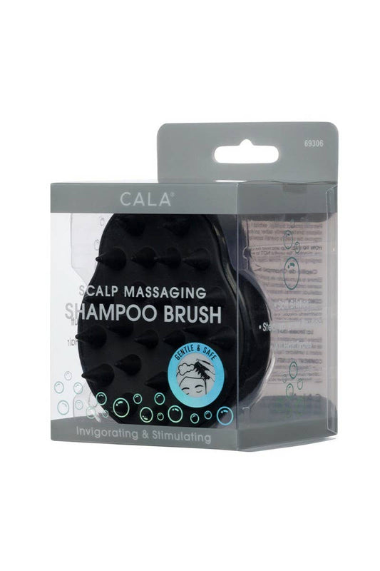 CALA Scalp Massaging Shampoo Brush - Black