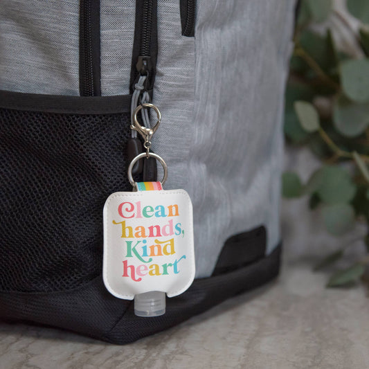 "Clean Hands Kind Heart" Hand Santitizer Holder