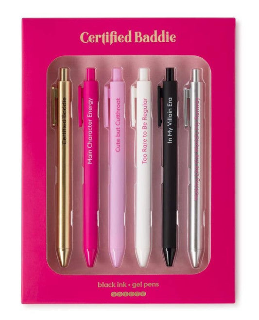 Certified Baddie Quotable Gel Pen Set
