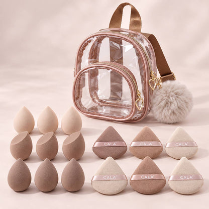 Nude Glam Sponge Set with Mini Backpack