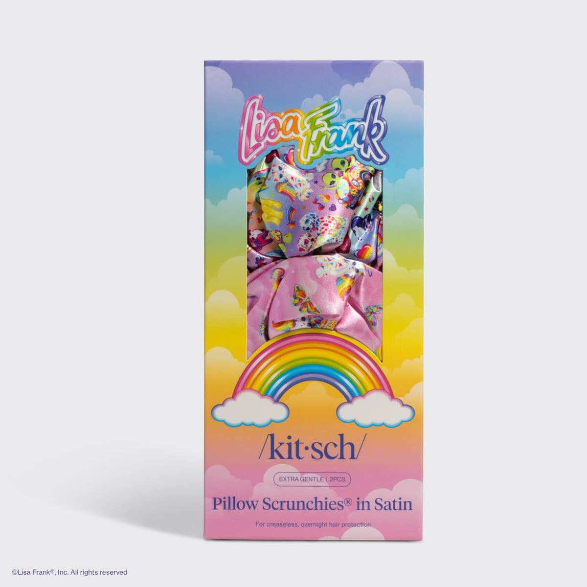 Lisa Frank x Kitsch Satin Pillow Scrunchies (Set of 2)