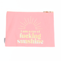 Ray Of Sunshine Canvas Pouch, Pink