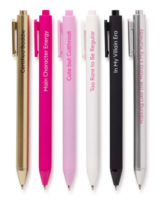 Certified Baddie Quotable Gel Pen Set