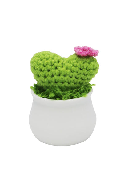 Mini Cactus Succulent Crochet Knitted Vase Pot Figurine
