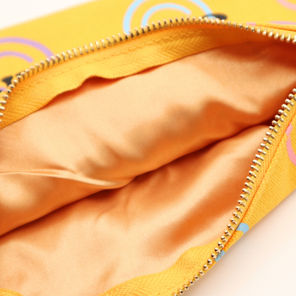 Ray Of Sunshine Smiley Face Canvas Pouch