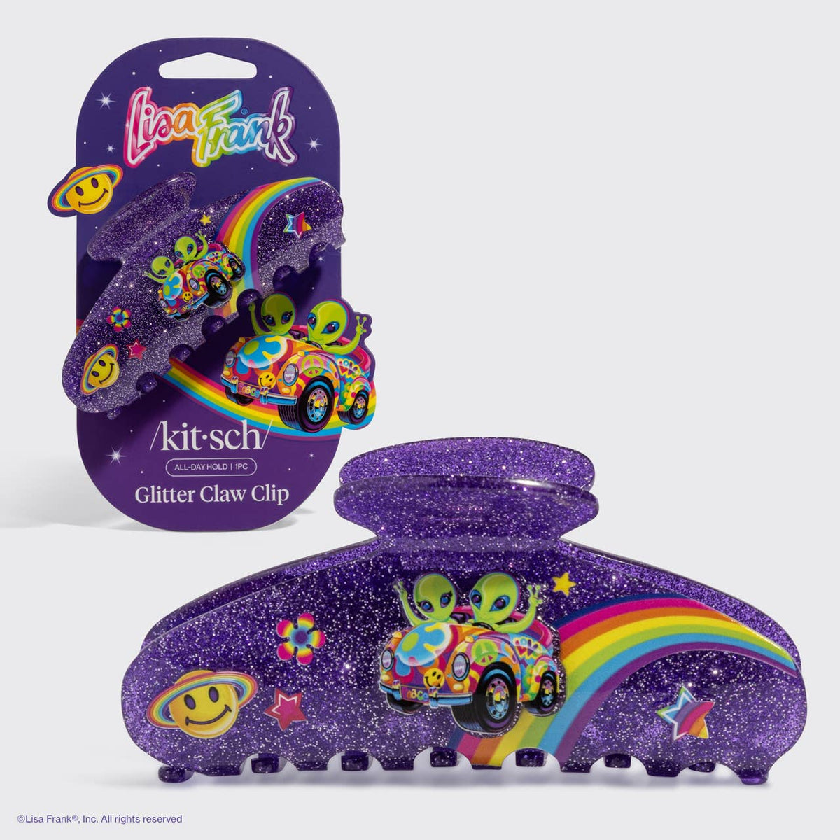 Lisa Frank x Kitsch Glitter Claw Clip in Zoomer & Zorbit