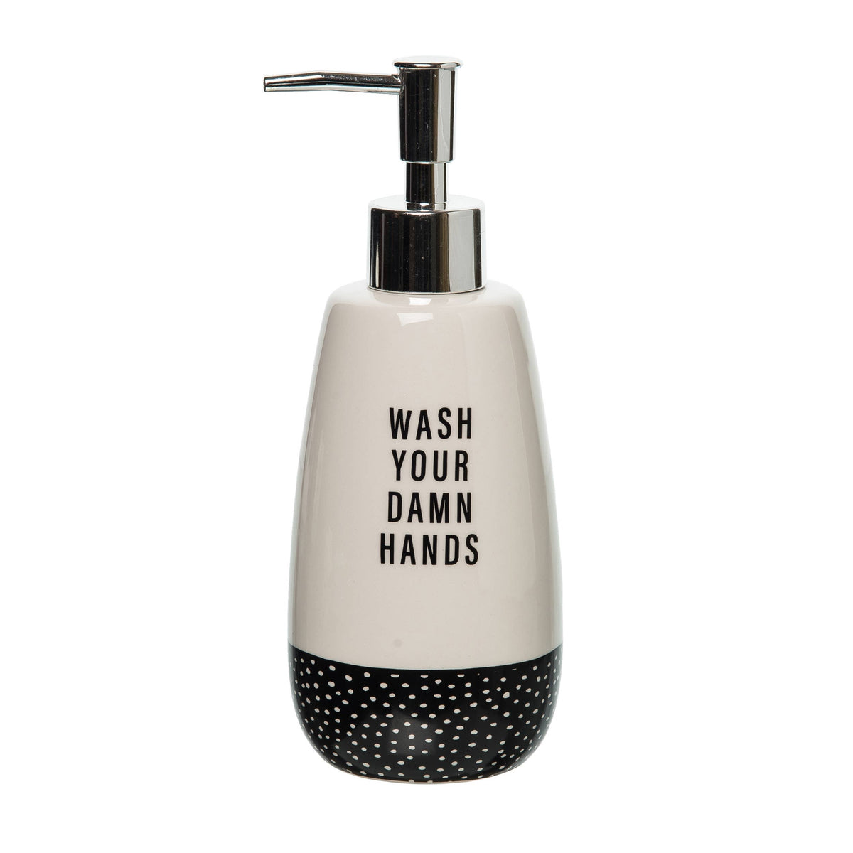 Wash Your Damn Hands Ceramic Soap Dispenser