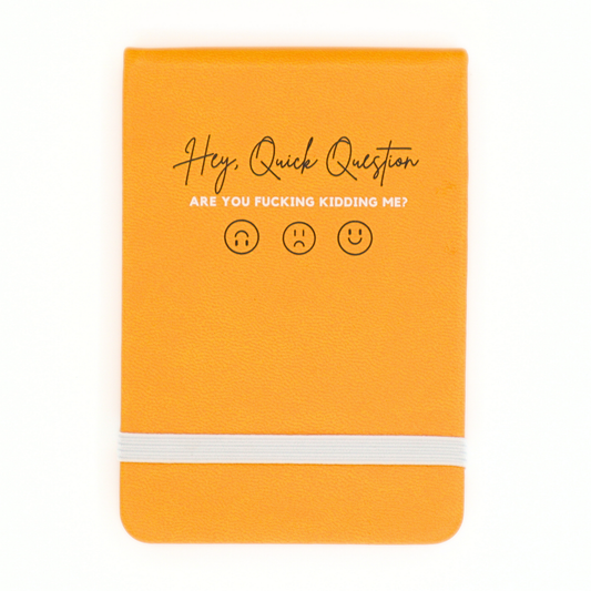 Leatherette Pocket Journal Hey Quick Question