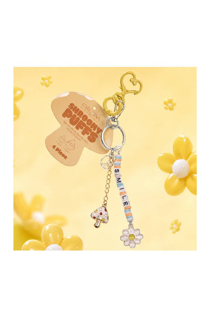 Shroomy Puffs Makeup Puff Set with Keychain Bag