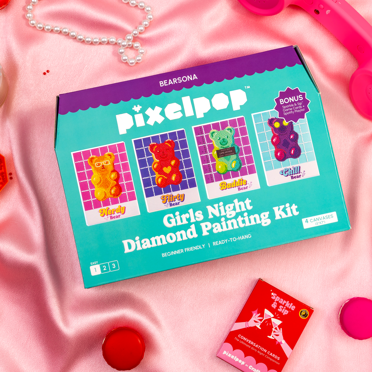 Diamond Art Girls' Night Kit - Bearsona