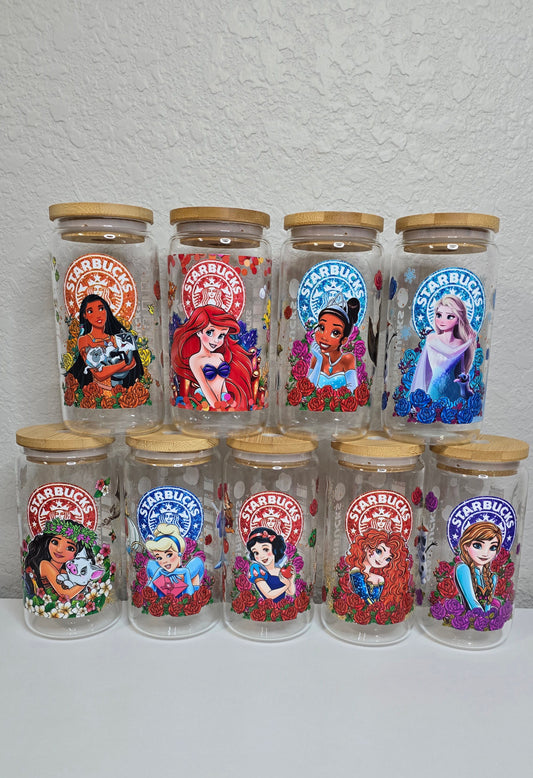 Disney Princess Glass Cups