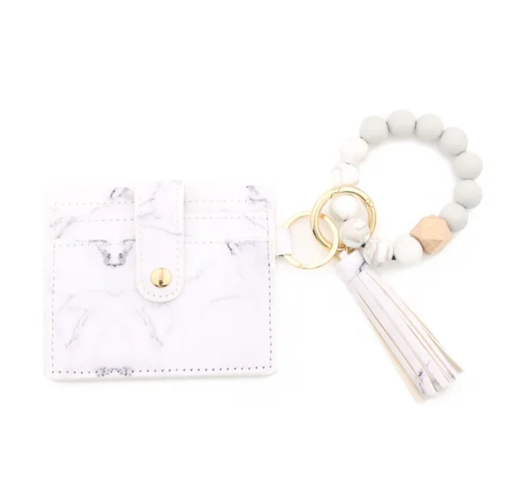 Wristlet Keychain with Card Holder Wallet