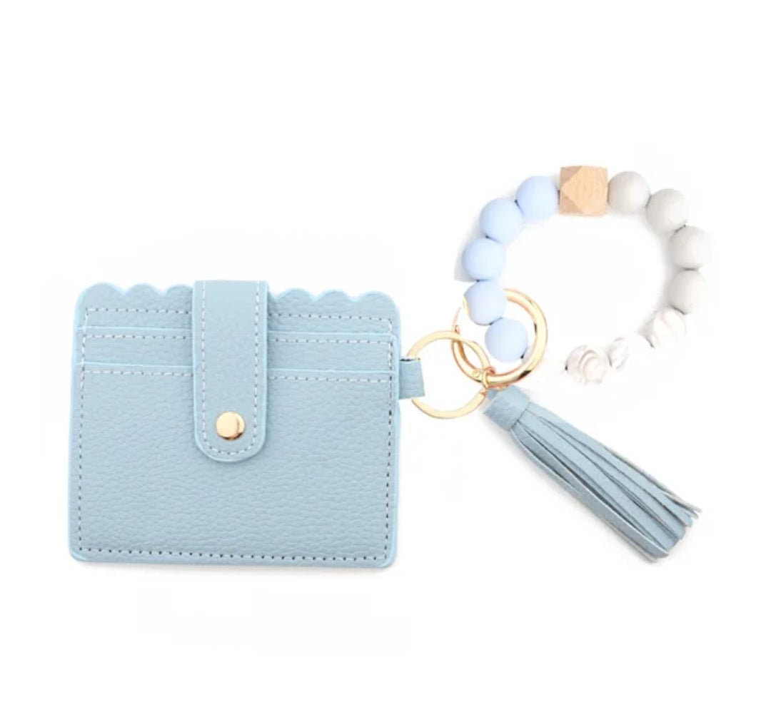 Wristlet Keychain with Card Holder Wallet