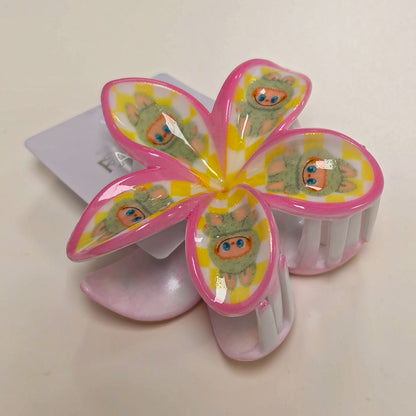 Plumeria Labubu Hair Claw Clip