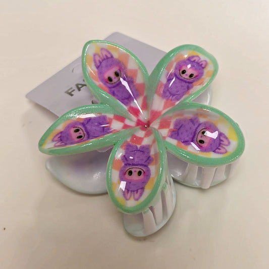 Plumeria Labubu Hair Claw Clip