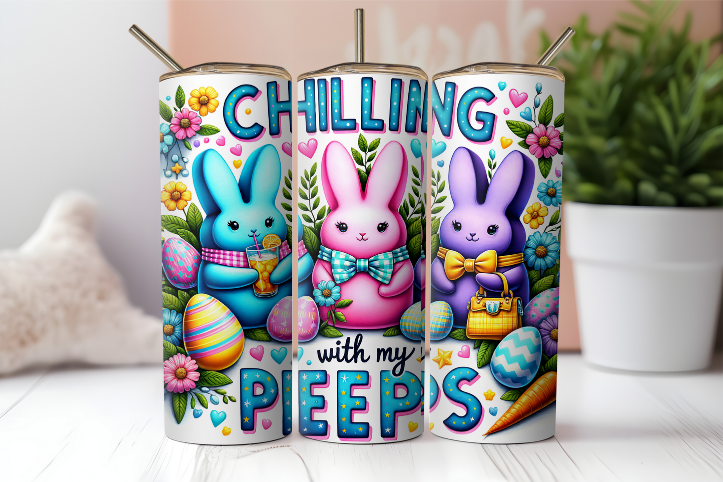 "Chilling with my Peeps", 20oz tumbler