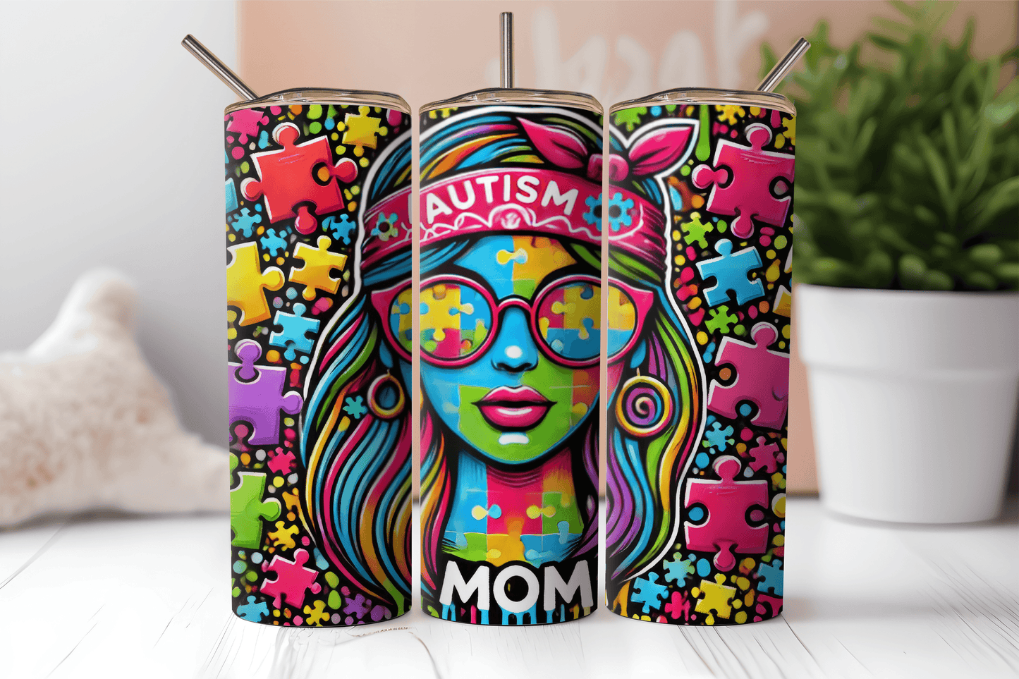 Autism Mom, 20oz tumbler