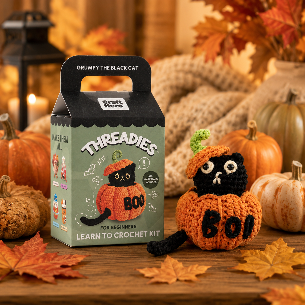 Halloween Crochet Kit for Beginners - Grumpy