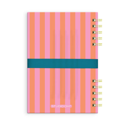 Cabana Stripes Harper Split-Spiral Notebook & Pen Set