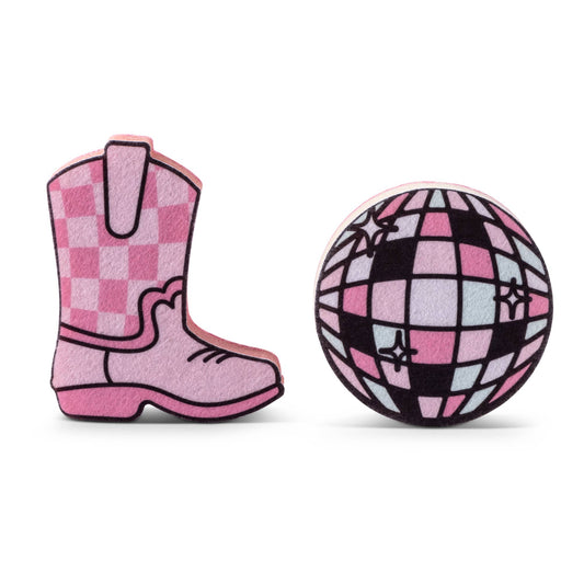 2pc Cowgirl Disco Sponge Set - Pink Multi