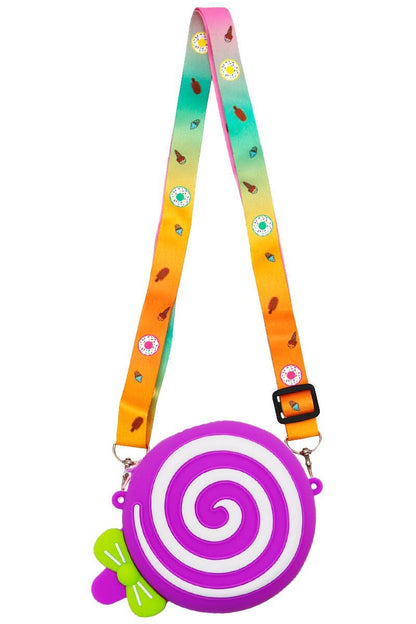 Lollipop Zippered Silicone Crossbody Bag