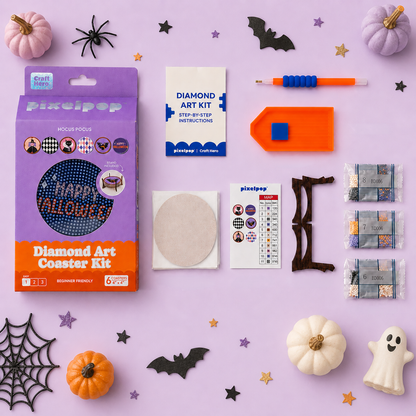 Halloween Diamond Art Coaster Kit - Hocus Pocus