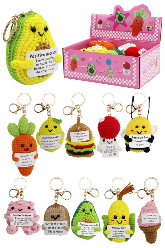 Emotional Support Food Crochet Key Chain