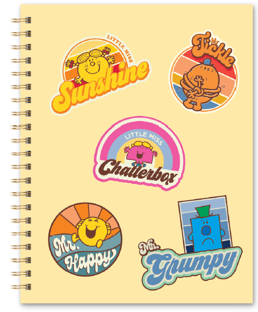 Medium Spiral Notebook (Mr. Men Little Miss) - So Many Feelings